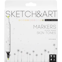 Набор маркеров ДВУС.СКЕТЧ-МАРКЕРЫSKETCH&ART. ПОРТРЕТ,12 ЦВЕТОВ,22-0076/04