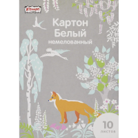 Картон белый №1School, 10л ,А4, Живая природа, немелованный