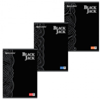 Тетрадь общая Brauberg Black Jack, А4, 96 листов, в клетку, на скрепке, мелованный картон/ лак