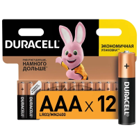 Батарейка Duracell Basic AAA LR03, 1.5В, алкалиновая, 12шт/уп