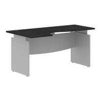 Стол письменный эргономичный OCET 169(L) Дуб Юкон Модерн/Алюминий 1600х860х750 OFFIX NEW