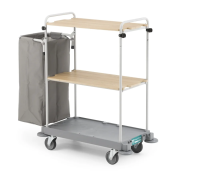 Тележка Green Hotel 871 с лакированными металлическими стойками TTS,  мешок в комплекте, 0H003871