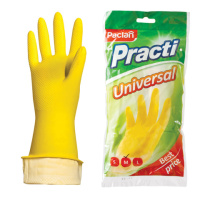 Перчатки резиновые Paclan Universal р. M, желтые