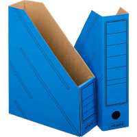 Накопитель для бумаг вертикальный Attache А4, 75мм, синий, 2шт/уп