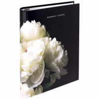 Тетрадь на кольцах А5 175х215 мм, 120 листов, твердый картон, фольга, клетка, BRAUBERG, 'Bloom', 404