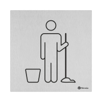 Дверная табличка Merida Комната уборочного инвентаря 150х150мм, металл, GSM010.R