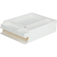 Лоток горизонтальный д/бум Deli NuSign ENS001-white 2лотка + орган-р бел