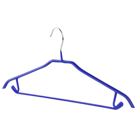 фото: Плечики для одежды Brabix Стандарт 3 шт/уп, 42.5 см, синие