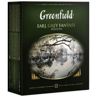 фото: Чай Greenfield Earl Grey Fantasy (Эрл Грей Фэнтази), черный, 100 пакетиков