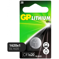 Батарейка Gp Lithium CR1620, литиевая, 1шт/уп