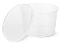 METRO PROFESSIONAL Набор банка с крышкой для пищевых продуктов прозрачная круглая 500мл, 25шт