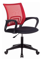 Кресло офисное Бюрократ CH-695NLT сетка/ткань, красная TW-35N, черная TW-11