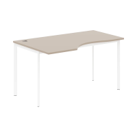 Стол эргономичный СА-2S(L) Мокачино/Белый 1400х900х755 Imago S