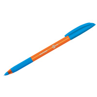 Шариковая ручка Berlingo Skyline светло-синяя, 0.5мм, оранжевый корпус