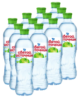 Вода Святой Источник питьевая негазированная яблоко, 500мл x 12 шт