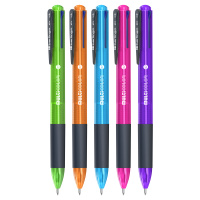 Шариковая ручка автоматическая Berlingo Multicolor 4 цвета, 0.7мм, корпус ассори