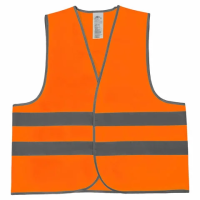 Жилет сигнальный Грандмастер р.60-62, оранжевый, 2 светоотражающие полосы
