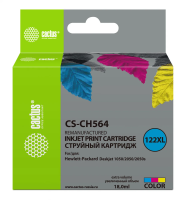 Картридж струйный Cactus CS-CH564 №122XL, многоцветный, 18мл