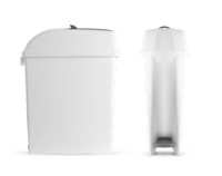 Ведро санитарное ELLE с педалью и ободком для мешка TTS,  серое,  полипропилен,  17 л, 00005481