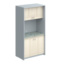Шкаф для посуды Skyland SCB 120.2ML, бук тиара/металлик, 1030х600х2000мм