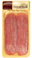 Колбаса Егорьевская фабрика Столичная сырокопченая нарезка, 100г