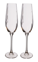 Набор бокалов для шампанского Crystalite Bohemia Columbia Avax Optic, 260мл x 2шт