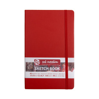 Скетчбук 80л., А5 7БЦ Royal Talens 'Art Creation. Красный', 140г/м2, слон. кость, на резинке, ляссе