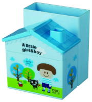 Подставка Deli E9138 Домик для письменных принадлежностей ассорти пластик