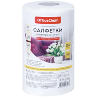 Салфетка хозяйственная Officeclean белая, 20х20см, 150шт, вискоза, в рулоне