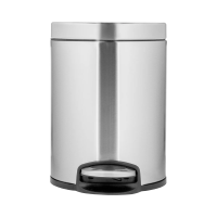 Мусорное ведро с педалью Merida Silent KIM413, 5л, матовый металлик, с внутренним ведром