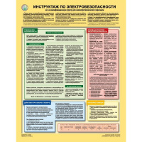 Плакат информационный Гасзнак Инструктаж по электробезопасности, бумага