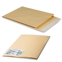 Пакет почтовый объемный Largepack E4 крафт, 300х400х40мм, 120г/м2, 200шт, стрип