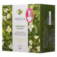Чай Niktea Silver Jasmine (Серебряный Жасмин), зеленый, 20 пакетиков для чайника