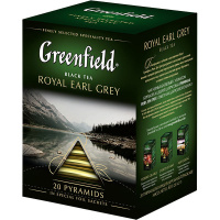 Чай Greenfield Royal Earl Grey (Роял Эрл Грей), черный, 20 пирамидок