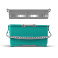 Ведро для мытья окон Tts 20л, с отжимом, с пластиковым отжимом  и  держателем оконных скребков, 00002925