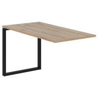 Брифинг-приставка EQB 1367 Дуб Денвер светлый/Черный 1360х670х750 EDIS