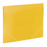 Папка на резинках BRAUBERG 'Office', желтая, до 300 листов, 500 мкм, 228082