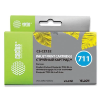 Картридж струйный Cactus CS-CZ132 желтый, 26мл