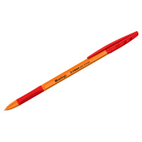 Шариковая ручка Berlingo Tribase grip orange красная, 0.7мм