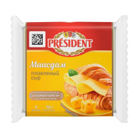 Сыр плавленый President Мастер Бутерброда 40%, маасдам, 150г