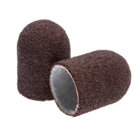 Колпачок абразивный Nail Art d=10мм 240 грит, 15мм, коричневый