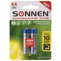 Батарейка Sonnen АА LR6, 1.5В, cупералкалиновая, 2шт/уп