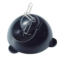Скрепочница магнитная Helit черная, с шаром