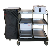 Комплексная тележка Vileda Professional для горничных, 1 чехол, 1 доп колесо, без панелей, 700004