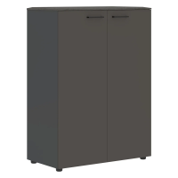 Шкаф с глухими дверьми и топом JMC 85.1 Орех Мокко/Антрацит 856х452х1184 JAY