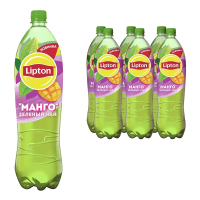 Холодный чай Lipton зеленый со вкусом манго, 1.5л x 6 шт