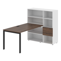 Рабочая станция EURST 1215 Дуб Денвер тёмный/Черный 1990х1250х1355 EDIS