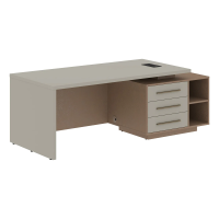 Стол руководителя с тумбой VCT 2190(R) Аметист/Кобра 2100х900х750 VELION