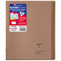 Бизнес-тетрадь 48л., 170*220мм, клетка Clairefontaine 'Koverbook', пластик. обложка, серая, 90г/м2