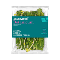 Смесь салатная Белая Дача Руккола и ростки золотого гороха, 75г